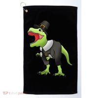 Dinosaur Thanksgiving Pilgrim Golf Towel thumb 0