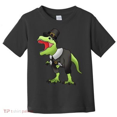 Dinosaur Thanksgiving Pilgrim Toddler T-Shirt
