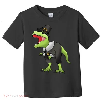 Dinosaur Thanksgiving Pilgrim Toddler T-Shirt