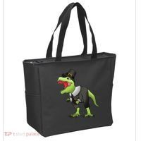Dinosaur Thanksgiving Pilgrim Tote Bag thumb 2