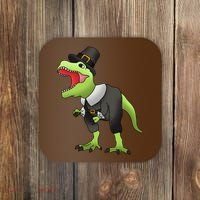 Dinosaur Thanksgiving Pilgrim Coaster thumb 0