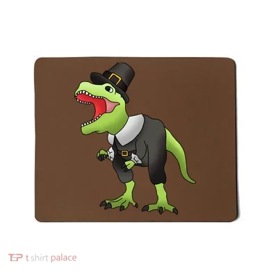 Dinosaur Thanksgiving Pilgrim Mousepad