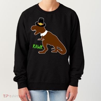 Dinosaur Thanksgiving T-Rex Pilgrim Women's Sweatshirt