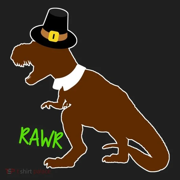 Dinosaur Thanksgiving T-Rex Pilgrim Women's Sweatshirt