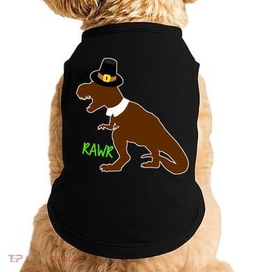 Dinosaur Thanksgiving T-Rex Pilgrim Doggie Tank