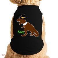 Dinosaur Thanksgiving T-Rex Pilgrim Doggie Tank thumb 0