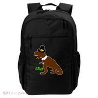 Dinosaur Thanksgiving T-Rex Pilgrim Backpack thumb 0