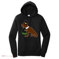 Dinosaur Thanksgiving T-Rex Pilgrim Women's Hoodie thumb 0