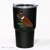 Dinosaur Thanksgiving T-Rex Pilgrim Tumbler thumb 0
