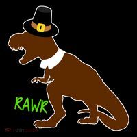Dinosaur Thanksgiving T-Rex Pilgrim Ornament thumb 1