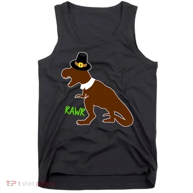 Dinosaur Thanksgiving T-Rex Pilgrim Tank Top