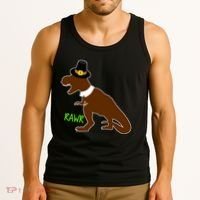 Dinosaur Thanksgiving T-Rex Pilgrim Tank Top thumb 3