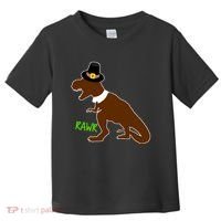 Dinosaur Thanksgiving T-Rex Pilgrim Toddler T-Shirt thumb 0