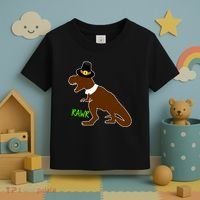 Dinosaur Thanksgiving T-Rex Pilgrim Toddler T-Shirt thumb 3