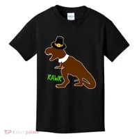 Dinosaur Thanksgiving T-Rex Pilgrim Kids T-Shirt thumb 0
