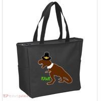 Dinosaur Thanksgiving T-Rex Pilgrim Tote Bag thumb 2