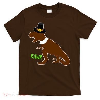 Dinosaur Thanksgiving T-Rex Pilgrim T-Shirt