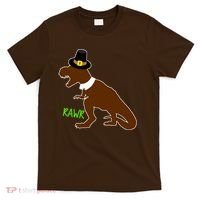 Dinosaur Thanksgiving T-Rex Pilgrim T-Shirt thumb 0