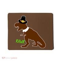 Dinosaur Thanksgiving T-Rex Pilgrim Mousepad thumb 0