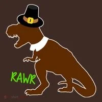Dinosaur Thanksgiving T-Rex Pilgrim Kids Hoodie thumb 2