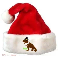 Dinosaur Thanksgiving T-Rex Pilgrim Santa Hat thumb 0