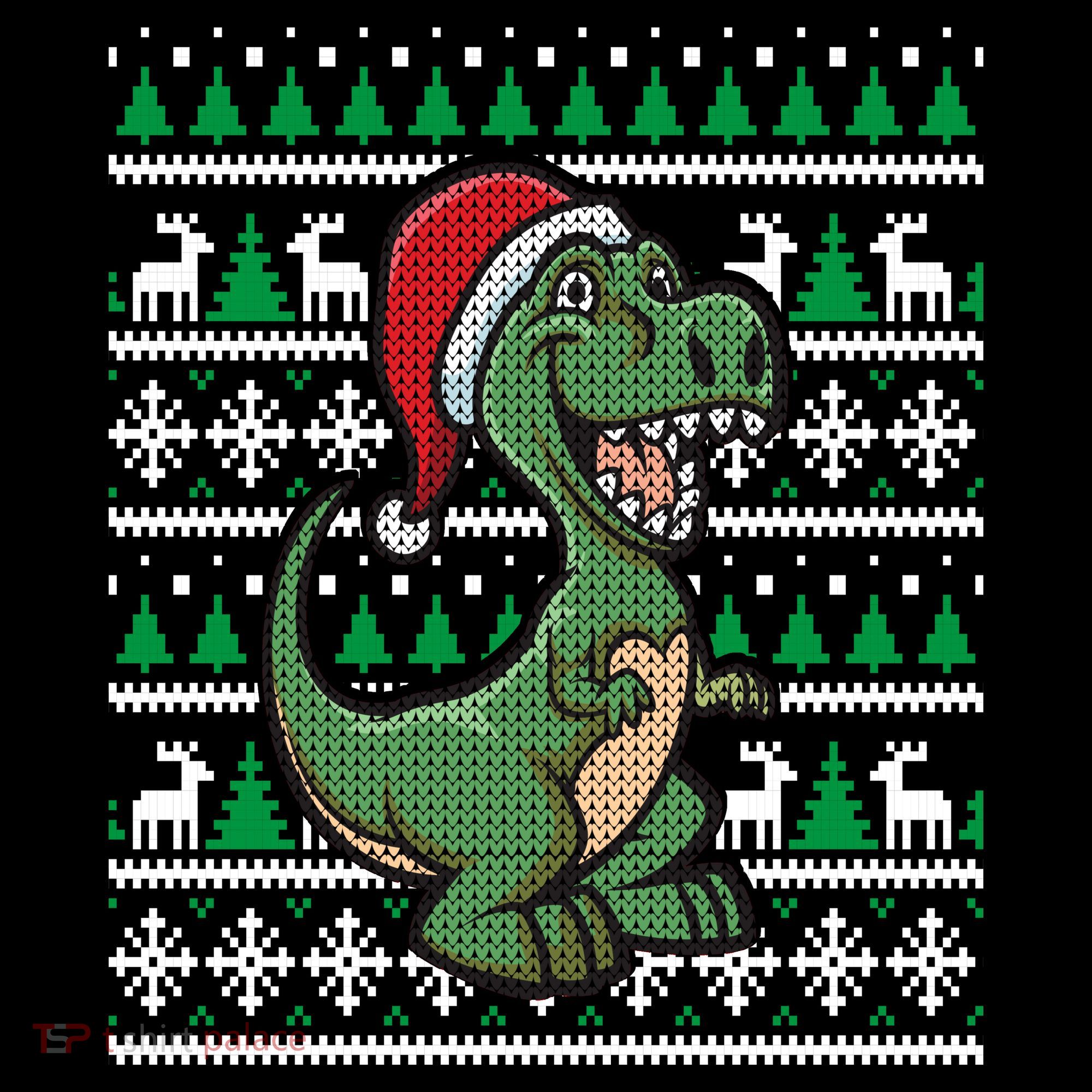 Dinosaur Ugly Christmas Doggie Tank