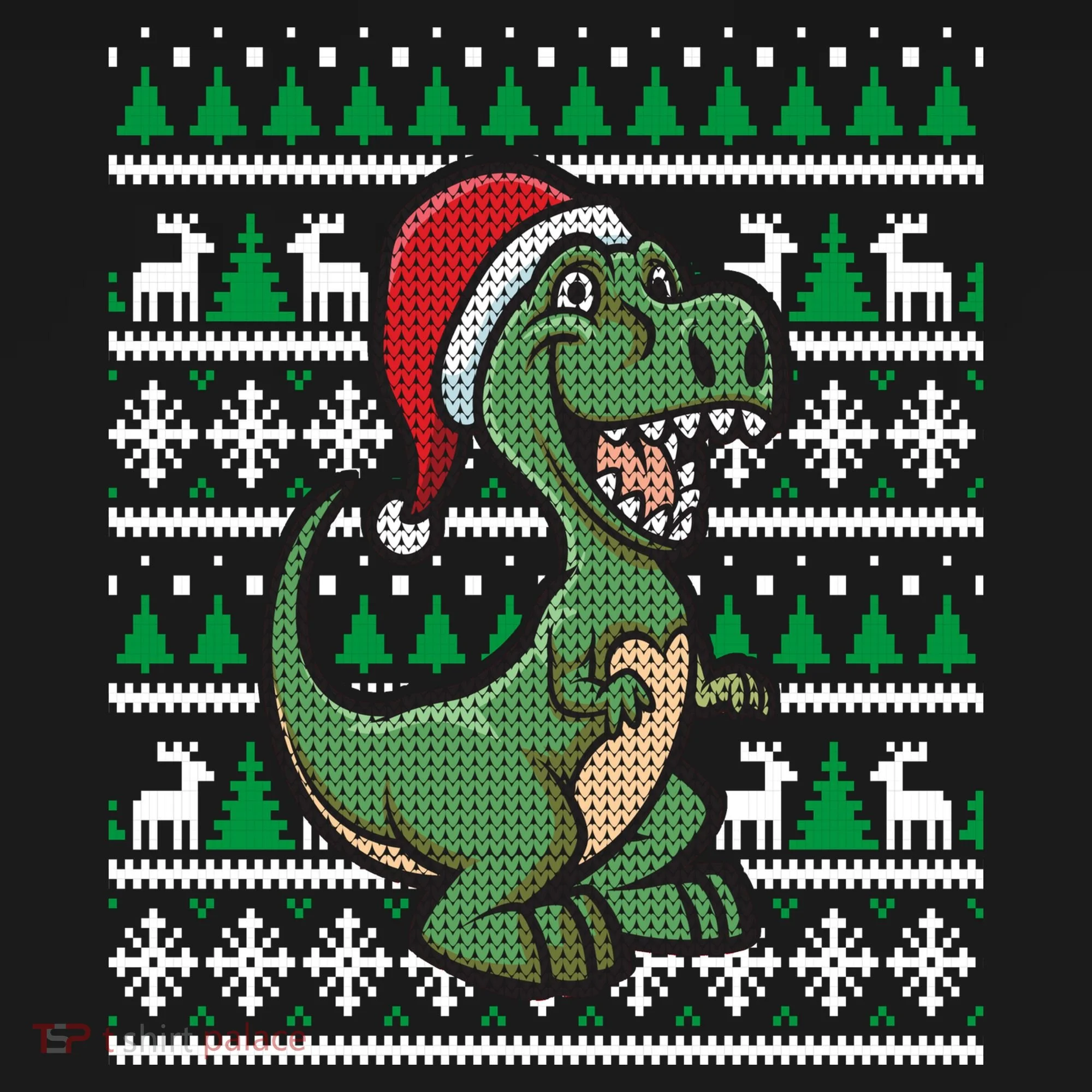 Dinosaur Ugly Christmas Doggie Tank