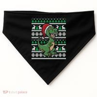 Dinosaur Ugly Christmas USA-Made Doggie Bandana thumb 0
