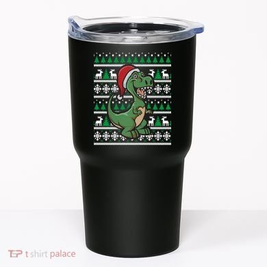 Dinosaur Ugly Christmas Tumbler
