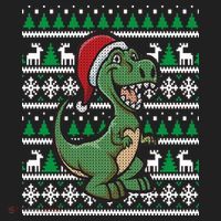 Dinosaur Ugly Christmas Tumbler thumb 3