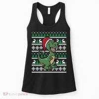 Dinosaur Ugly Christmas Women's Tank Top thumb 0