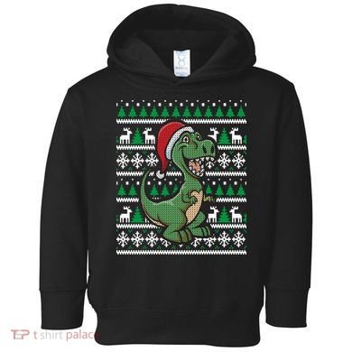 Dinosaur Ugly Christmas Toddler Hoodie