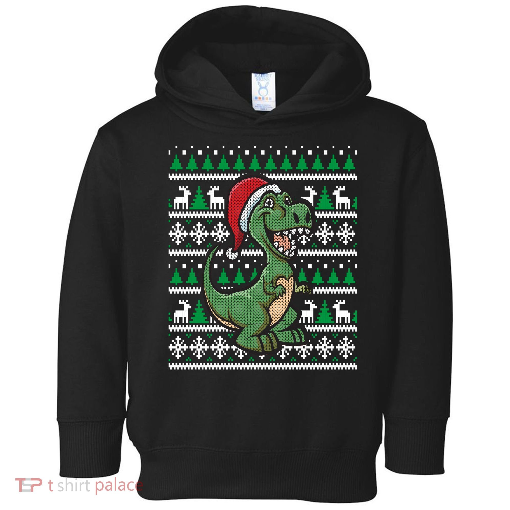 Dinosaur Ugly Christmas Toddler Hoodie