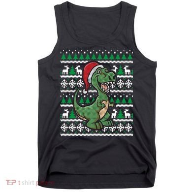 Dinosaur Ugly Christmas Tank Top