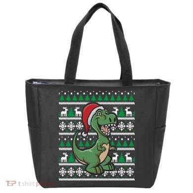 Dinosaur Ugly Christmas Tote Bag