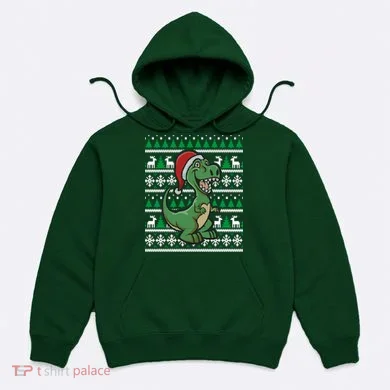 Dinosaur Ugly Christmas Hoodie