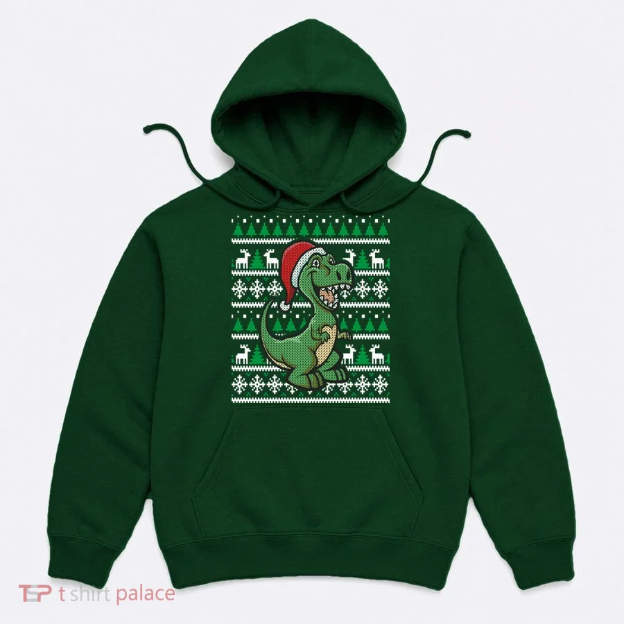 Dinosaur Ugly Christmas Hoodie