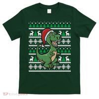 Dinosaur Ugly Christmas T-Shirt thumb 0