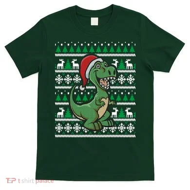 Dinosaur Ugly Christmas T-Shirt