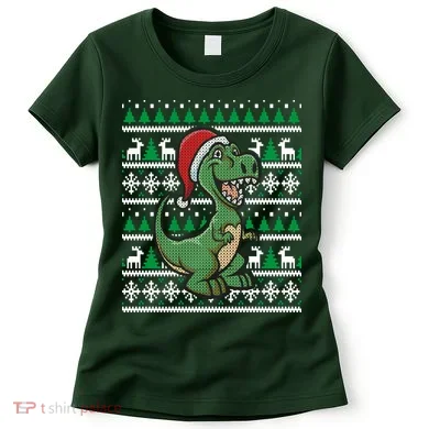 Dinosaur Ugly Christmas Women's T-Shirt