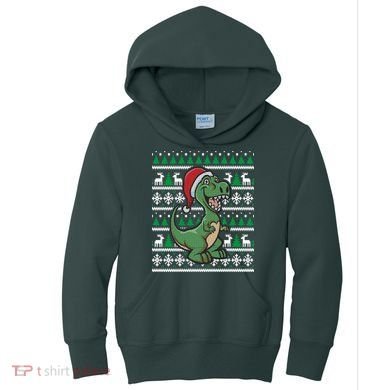 Dinosaur Ugly Christmas Kids Hoodie