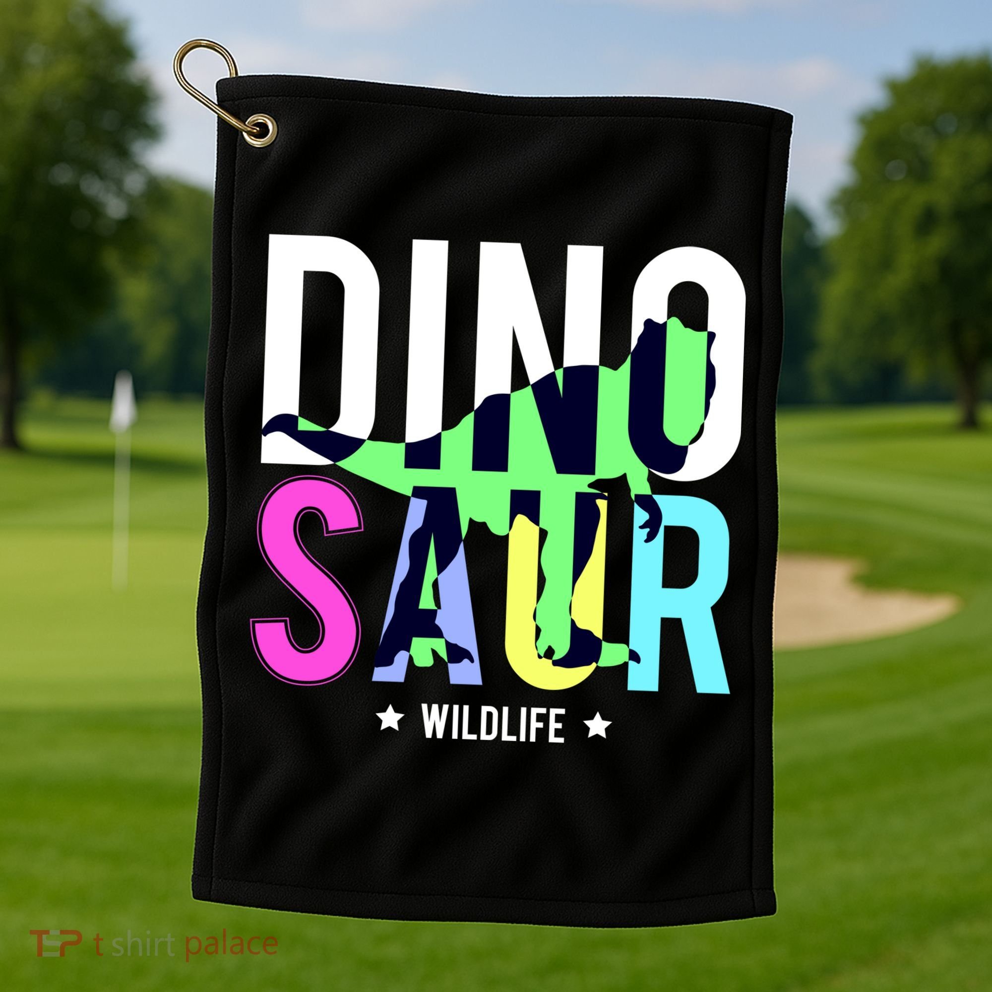Dinosaur Wildlife Golf Towel