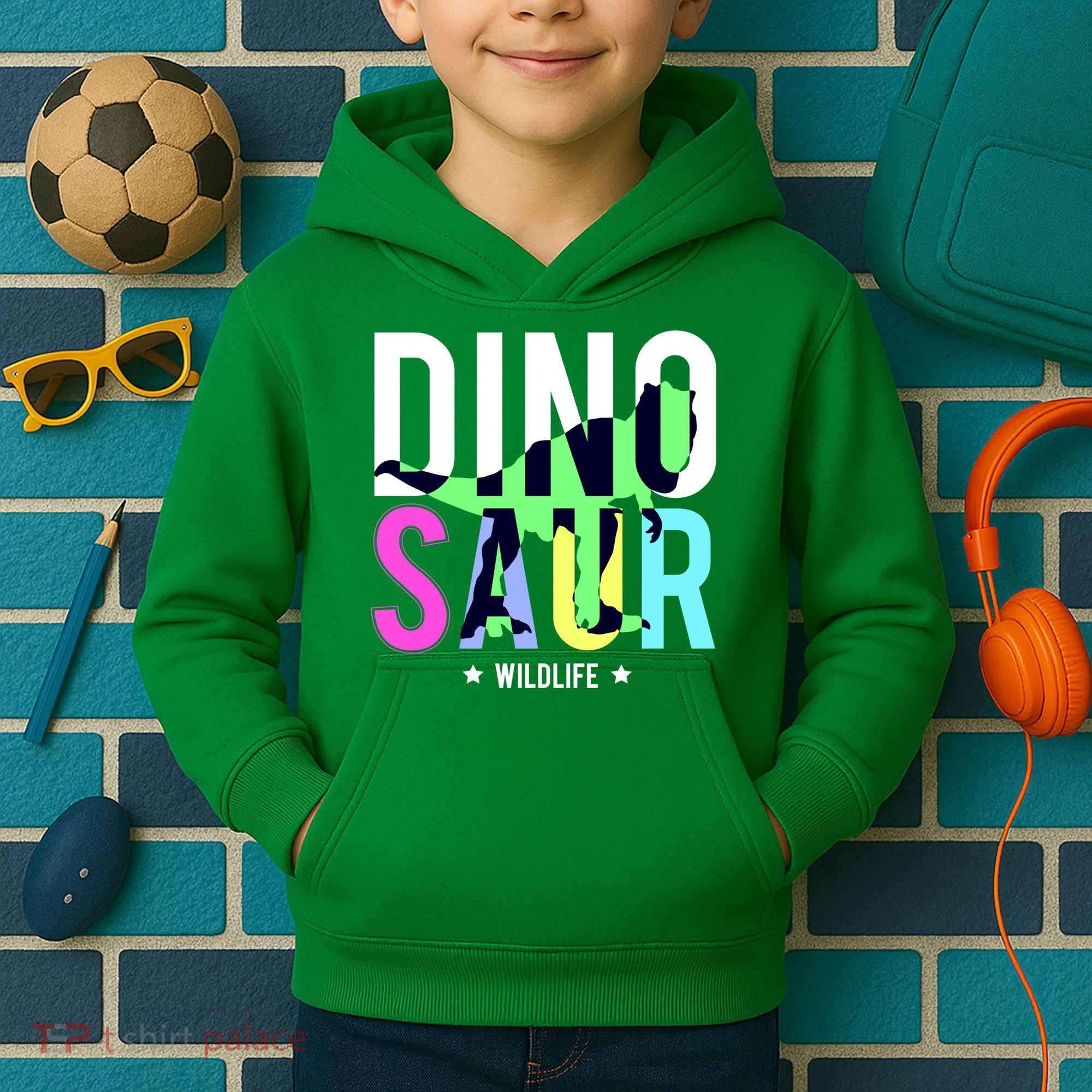Dinosaur Wildlife Kids Hoodie