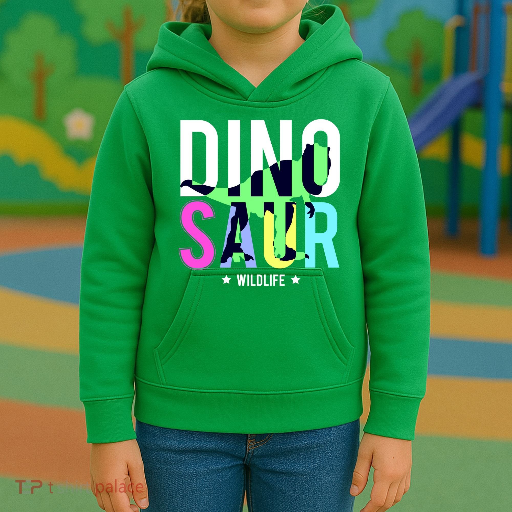 Dinosaur Wildlife Kids Hoodie