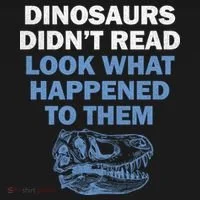 Dinosaurs Didn't Read Ornament thumb 1