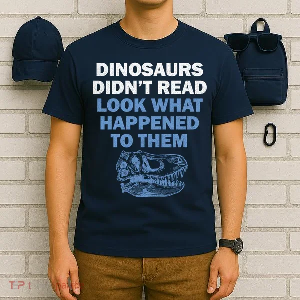 Dinosaurs Didn't Read T-Shirt