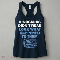 Dinosaurs Didn't Read Women's Tank Top thumb 3