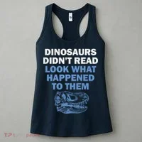 Dinosaurs Didn't Read Women's Tank Top thumb 3