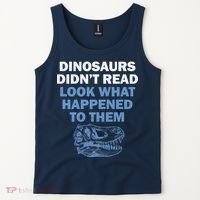 Dinosaurs Didn't Read Tank Top thumb 2