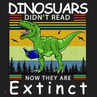 Dinosaurs Didn't Read Now They Are Extinct Funny Women's Sweatshirt thumb 2